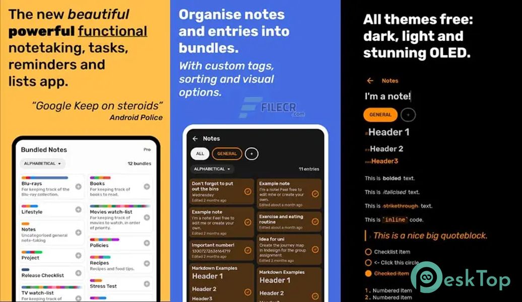 Bundled Notes - Lists, To-do 4.1.6-001 APK MOD Tam Ücretsiz İndir