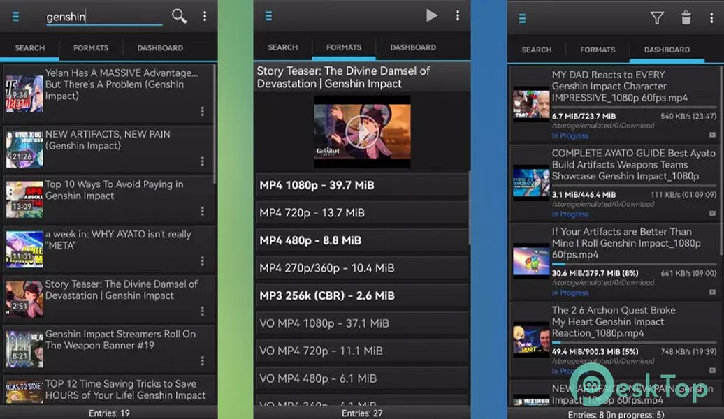 Dentex YouTube Downloader v8.2.1 APK MOD Tam Ücretsiz İndir