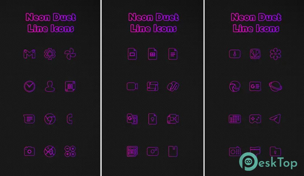 Neon Duet Icon Pack 1.0.8 APK MOD Tam Ücretsiz İndir