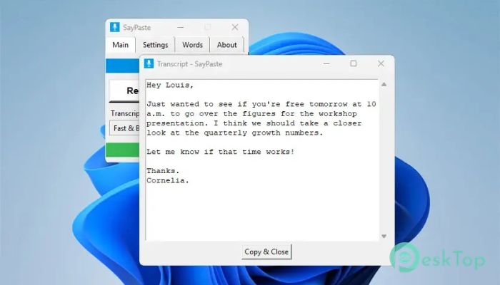 Télécharger SayPaste 1.20251223.0 Gratuitement Activé Complètement