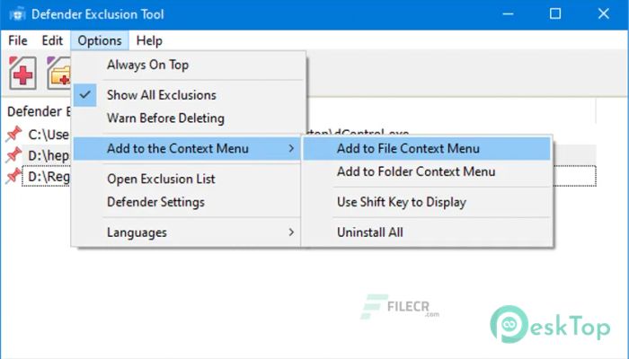 تحميل برنامج Defender Exclusion Tool 1.3 برابط مباشر