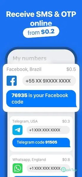 SMS Virtual - Receive SMS 1.2.7 APK MOD Unlocked (Full) Free Download