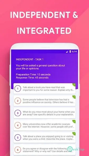 Speaking: TOEFL Speaking 4.1 build 26 APK MOD Tam Ücretsiz İndir