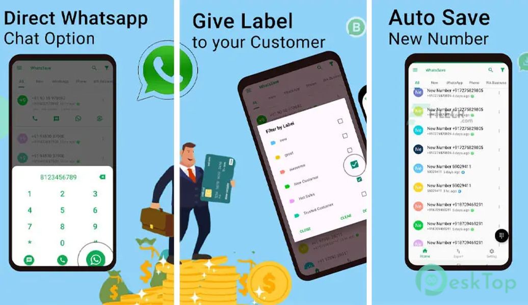 WhatsSave: Auto Save Number, Export WhatsApp Cont v1.16 APK MOD تحميل مجاني كامل