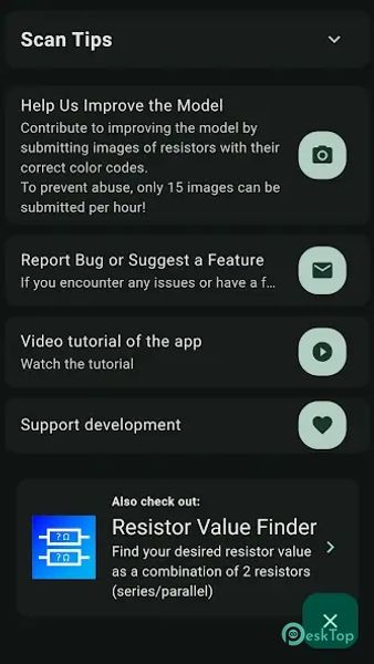 Resistor Color Code Scanner 2025.04.15 APK MOD Tam Ücretsiz İndir