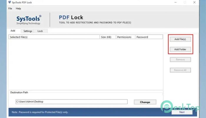 SysTools PDF Lock  3.1 Tam Sürüm Aktif Edilmiş Ücretsiz İndir