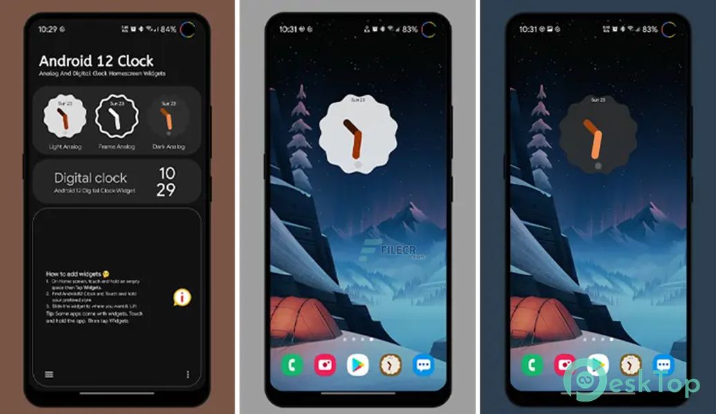 Android 12 Clock Widgets v9.5 APK MOD Полная бесплатная загрузка