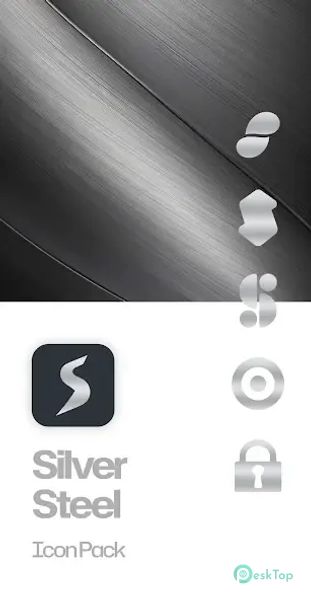 Silver Steel Icon Pack 6.1 APK MOD تحميل مجاني كامل