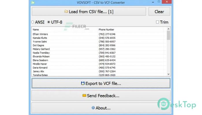Download VovSoft CSV to VCF Converter  2.1.0 Free Full Activated