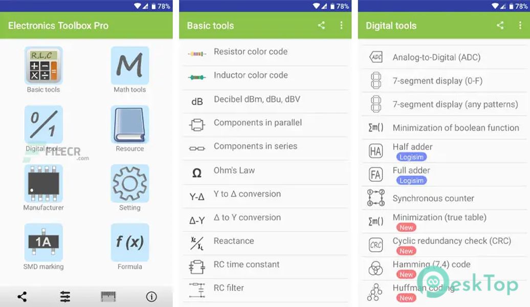 Electronics Toolbox Pro v5.3.75 APK MOD フル無料ダウンロード