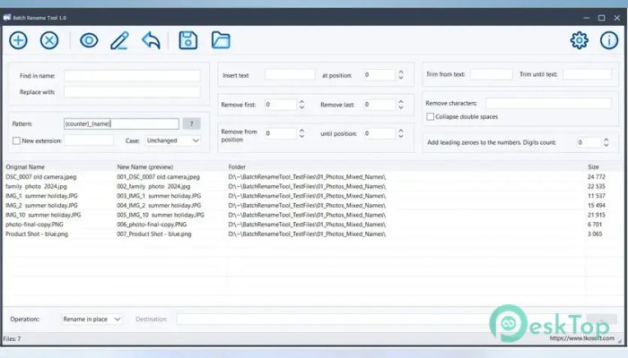Descargar TkoSoft Batch Rename Tool 1.0 Completo Activado Gratis
