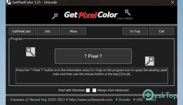 Télécharger SoftwareOK GetPixelColor 1.0 Gratuitement Activé Complètement