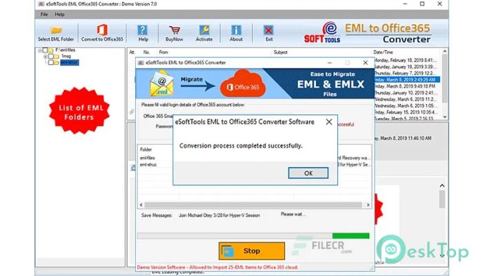 eSoftTools EML to Office365 Converter  7.0 Tam Sürüm Aktif Edilmiş Ücretsiz İndir