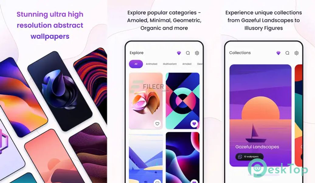 Gazeo – Abstract Wallpapers v1.2.1 APK MOD Tam Ücretsiz İndir