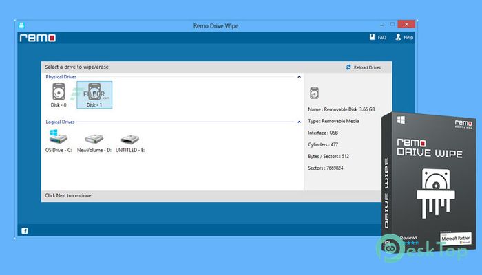 Скачать Remo Drive Wipe 2.0.0.28 полная версия активирована бесплатно