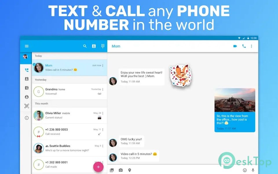 Text Me: Second Phone Number 3.9.4 APK MOD تحميل مجاني كامل