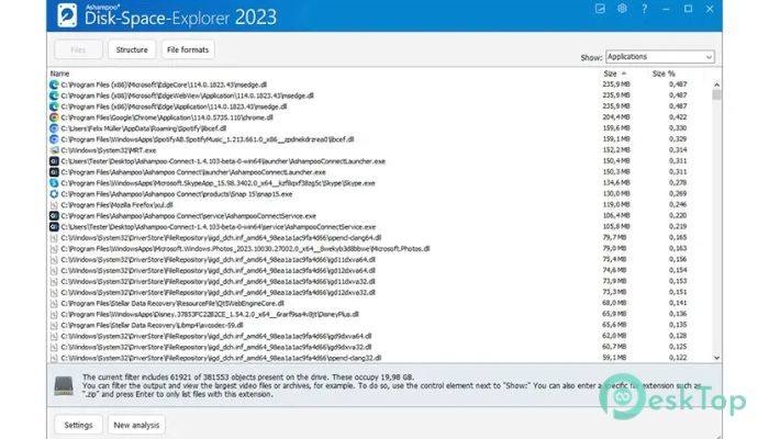 Ashampoo Disk-Space-Explorer 2023 Tam Sürüm Aktif Edilmiş Ücretsiz İndir
