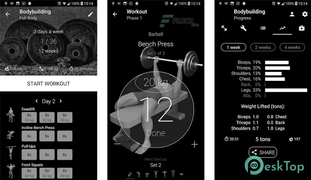 Bodybuilding. Weight Lifting 4.06 APK MOD Полная бесплатная загрузка