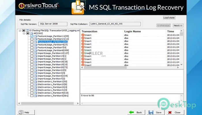 Download SysInfoTools MS SQL Transaction Log Recovery  22.0 Free Full Activated