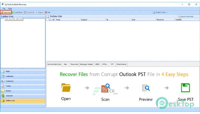 SysTools Outlook Recovery 9.0 Tam Sürüm Aktif Edilmiş Ücretsiz İndir