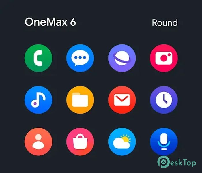 OneMax 6 - Icon Pack (Round) 4.7 APK MOD Tam Ücretsiz İndir