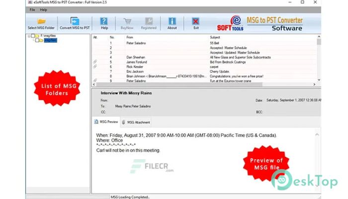 Download eSoftTools MSG to PST Converter 2.5 Free Full Activated