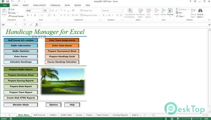 Download Handicap Manager  7.0.3.0 for Excel Free Full Activated