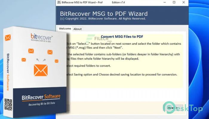 تحميل برنامج BitRecover MSG to PDF Wizard 8.0 برابط مباشر