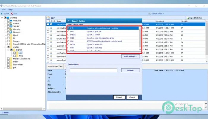 SysTools Maildir Converter 6.0 完全アクティベート版を無料でダウンロード