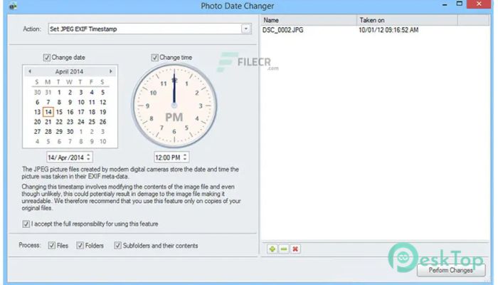 Télécharger Publicspace Photo Date Changer 1.15 Gratuitement Activé Complètement