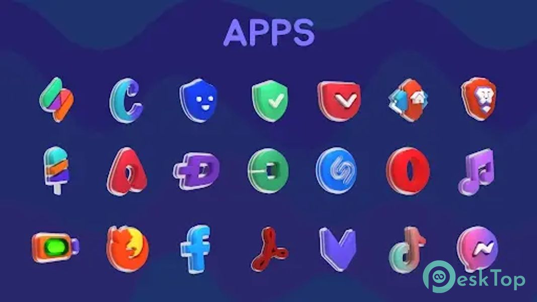 Glasstic 3D Icon Pack 12.0 APK MOD フル無料ダウンロード