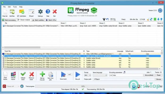 FFmpeg Batch AV Converter 3.2.7 Tam Sürüm Aktif Edilmiş Ücretsiz İndir