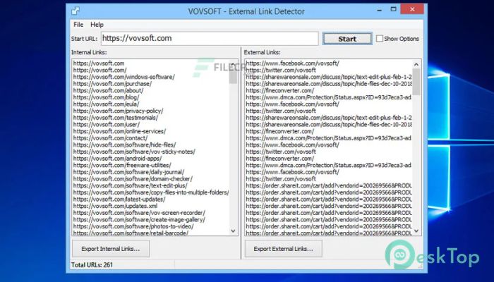 تحميل برنامج VovSoft External Link Detector 1.4 برابط مباشر