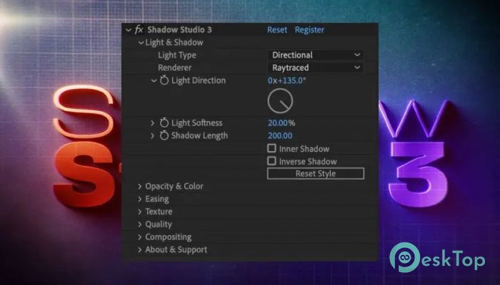 تحميل برنامج Aescripts - Shadow Studio 3  v1.0.5 برابط مباشر