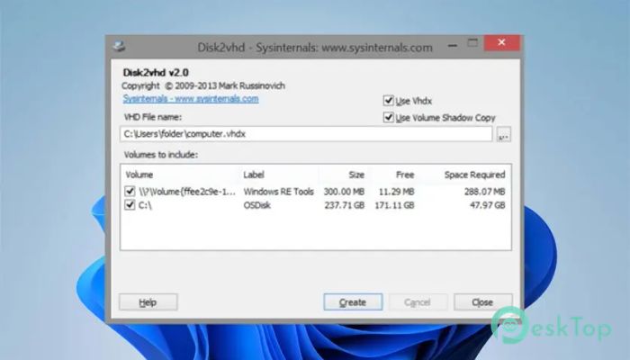 Télécharger Disk2vhd 2.02 Gratuitement Activé Complètement