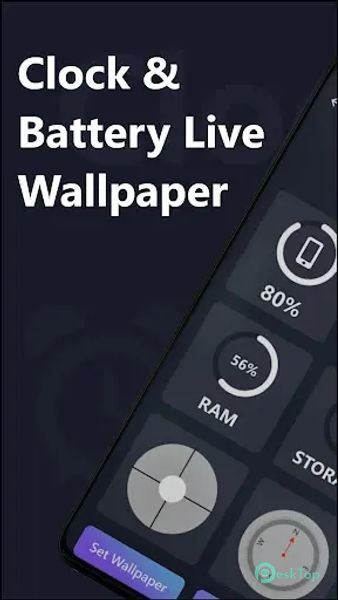 Clock & Battery Live Wallpaper