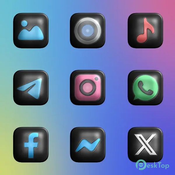 Glossy Dark 3D - Icon Pack 1.7 APK MOD Descarga gratuita completa