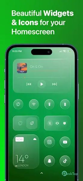 Glassy Widgets: Widget & Icons