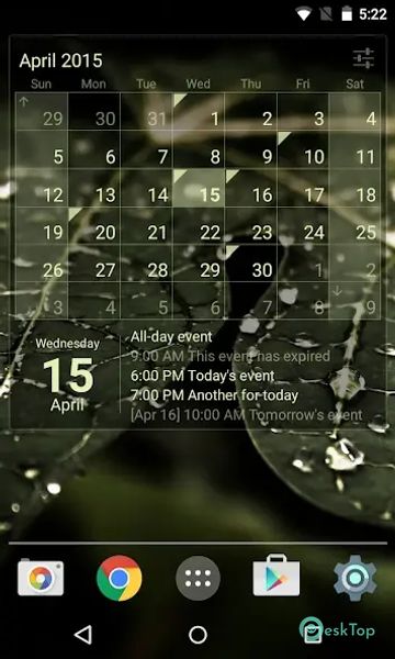 Calendar Widget Month + Agenda