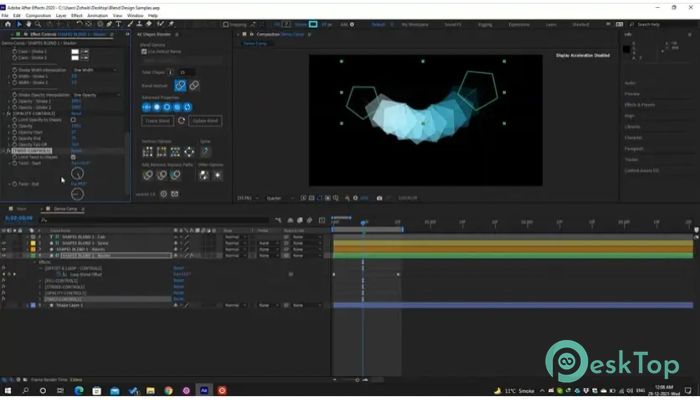 Download Aescripts AE Shapes Blender  1.2.0 for After Effects Free Full Activated