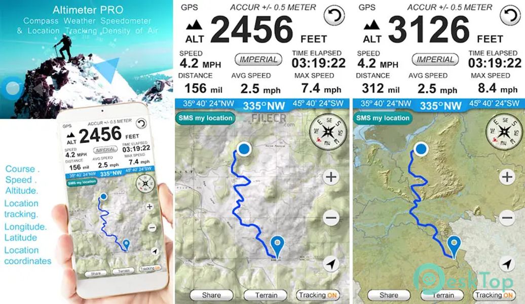 Altimeter GPS (Speedometer & Location Tracking) 1.9.5 APK MOD フル無料ダウンロード