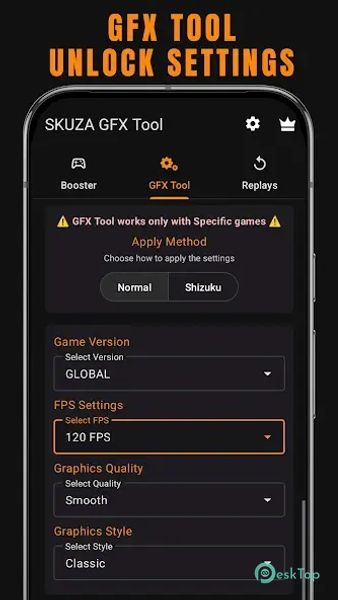 SKUZA Game Booster & GFX Tool 1.6.0 APK MOD Descarga gratuita completa