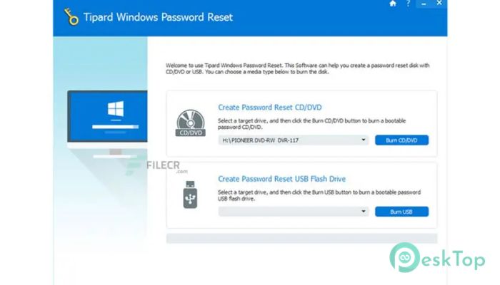 Download Tipard Windows Password Reset 1.0.12.0 Platinum / Ultimate Free Full Activated