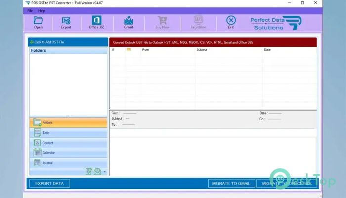 PDS OST to PST Converter 24.07 v12.5 Tam Sürüm Aktif Edilmiş Ücretsiz İndir