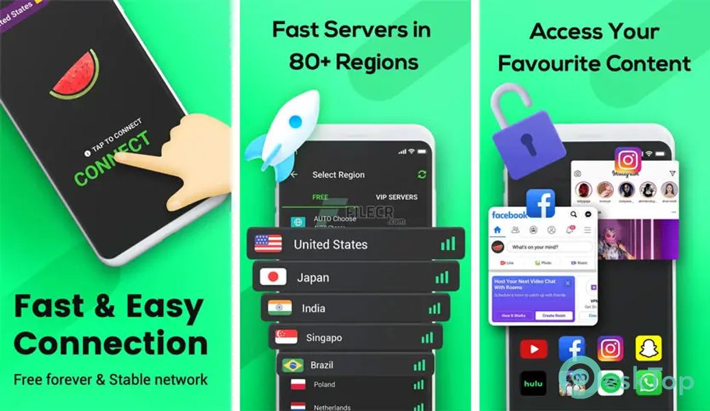 Melon VPN - Secure Proxy VPN 8.1.206 APK MOD Tam Ücretsiz İndir