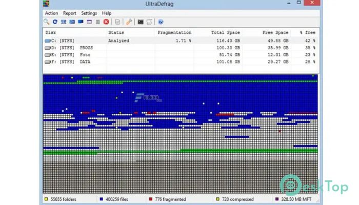 UltraDefrag Enterprise / Standard 9.0.1 Tam Sürüm Aktif Edilmiş Ücretsiz İndir