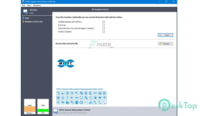 Télécharger MiTeC System Information X 5.0.0 Gratuitement Activé Complètement