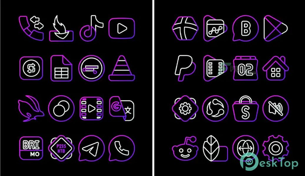 Nambula Purple – Lines Icon Pack