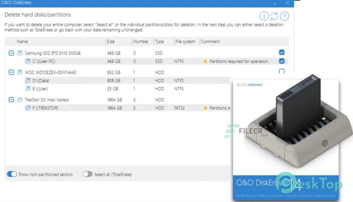 O&O DiskErase Professional 14.7.610 Tam Sürüm Aktif Edilmiş Ücretsiz İndir