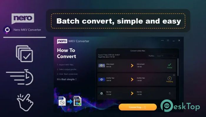 Скачать Nero MKV Converter 1.0 полная версия активирована бесплатно